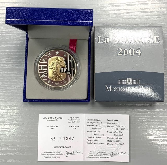 Frankrig. 5 Euro 2004 "La Semeuse" Proof