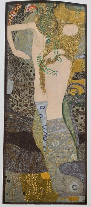 Gustav Klimt (1862-1918) - Watersnakes I 1904 - Vintage Artprint - 41 x 25 cm