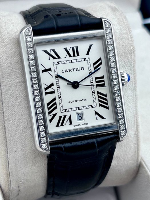 Cartier - Tank Solo XL Automatic Daimond - - 3515 - Unisex - 2011-nu