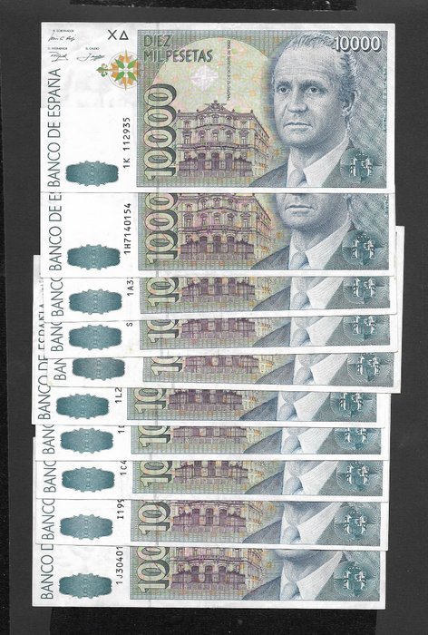 Spanien - 10 x 10000 Pesetas 1992 - Pick 166