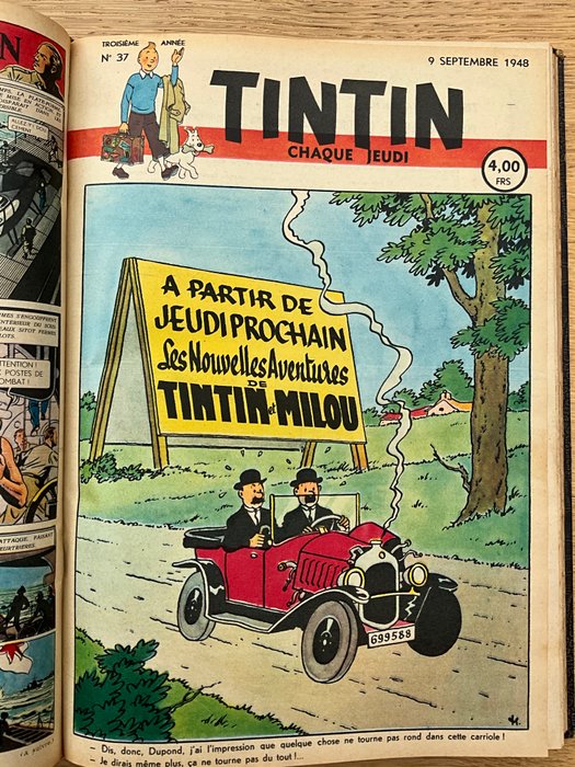 Reliure amateur avec 26 fascicules Journal Tintin de 1948 (27 à 52)