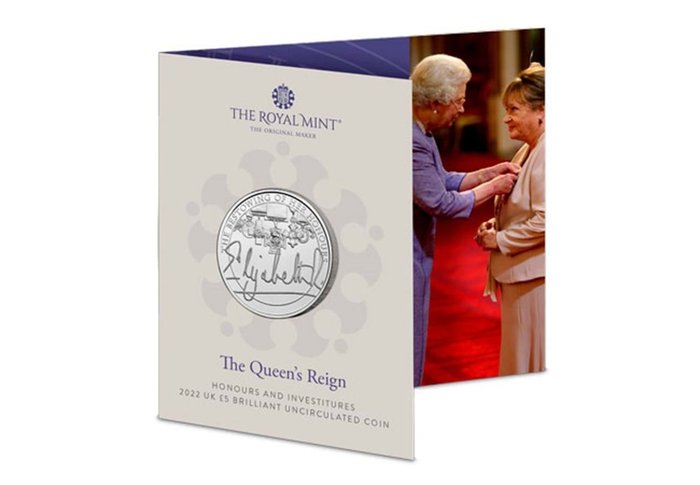 Storbritannien. 50 Pence 2022 Queen's Reign: Honours im Folder  (Ingen mindstepris)