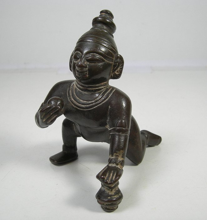 Bala Krishna - Bronze - Indien - 1800-tallet