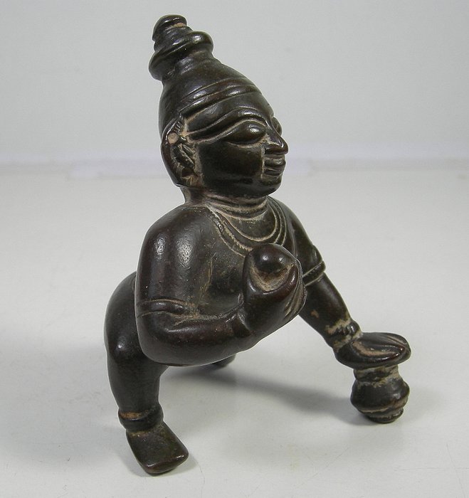 Bala Krishna - Bronze - Indien - 1800-tallet