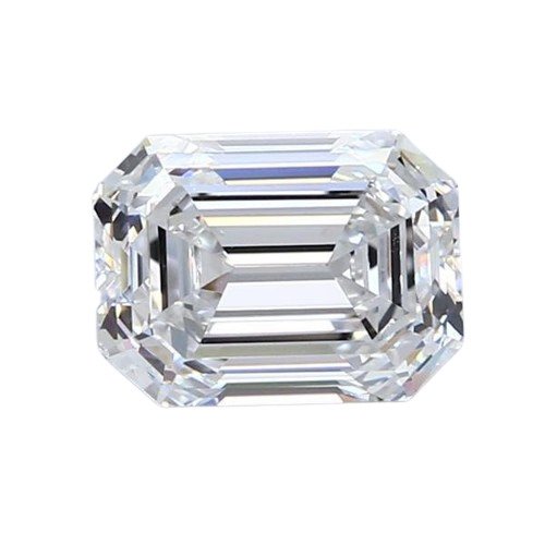 1 pcs Diamant  (Natur)  - 2.05 ct - Smaragd - D (farveløs) - IF - International Gemological Institute (IGI)