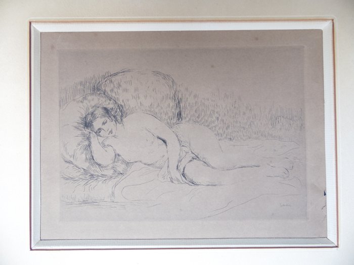 Auguste Renoir (1841-1919) - Femme nue couchée tournée à gauche