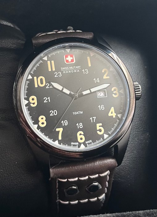 Swiss Military - Ingen mindstepris - Swiss Military Pilot Vintage - 40 mm - Swiss Quartz - Mænd - 2011-nu