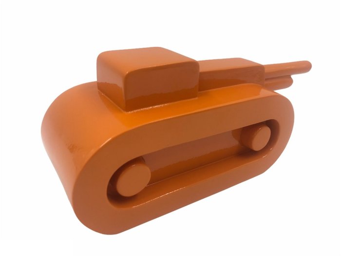 Alessandro Piano - Alter Ego Tank Orange - SCULPTURE - Tribute Risiko Risk Resin AlePianoArt