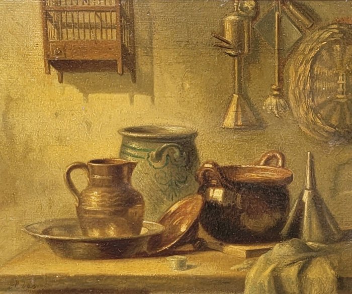 Maria Vos (1824-1906) - Keuken stilleven