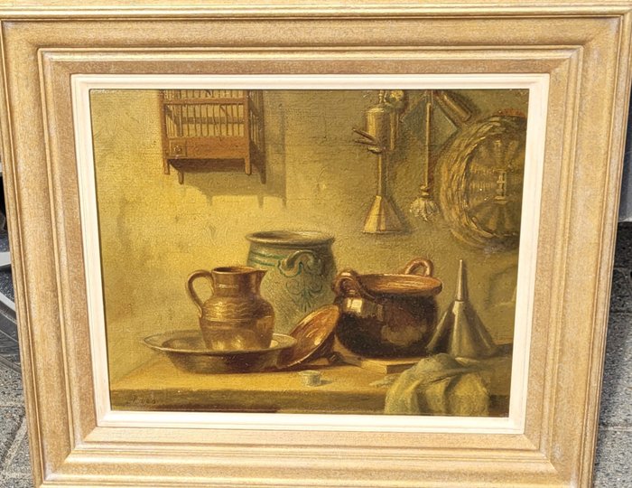 Maria Vos (1824-1906) - Keuken stilleven