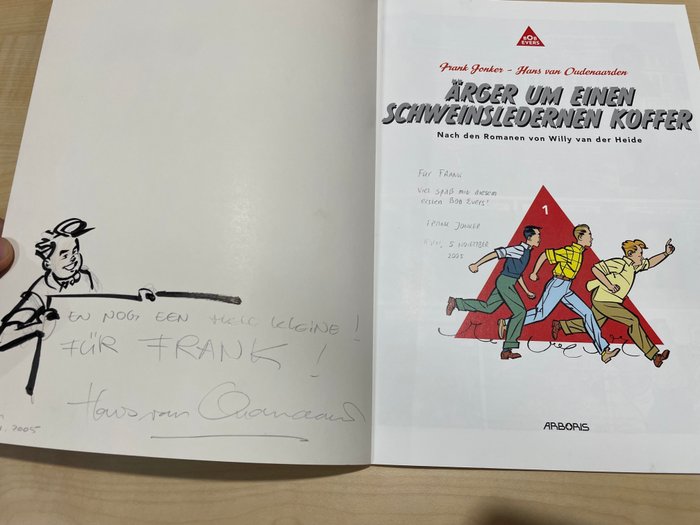 Ärger um einen Schweinsledernen Koffer - Signed  Sketched by Hans von Oudennarden - 2 Comic