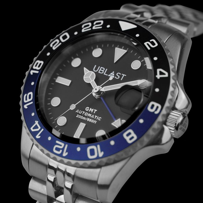 Ublast - Automatic Diver GMT - UBDGMJ40BBU - Jubilee Strap - Mænd - Ny