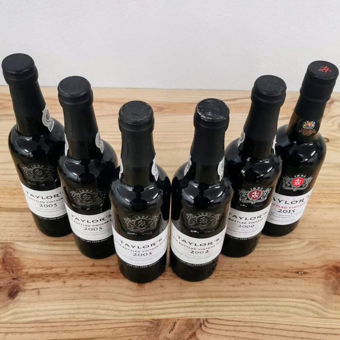 Taylor's Late Bottled Vintage Port: 2002, 3x 2005, 2009  2015 -  Porto  - 6 Halve flasker (0,375 L)