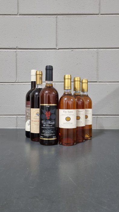 Vin Santo: 1996 Lungagnana Riserva, 2000 Manetti, 1998 Lungarotti  2015 x3 Montellori - Toscana - 6 Bottles (0.75L + 0.375L)