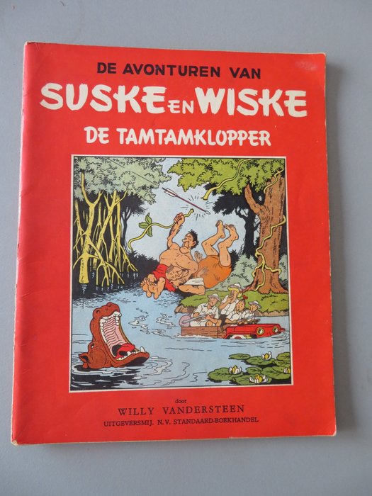 Suske en Wiske - De Tamtamklopper 1ste druk 1953 - 1 Album - Første udgave - 1953