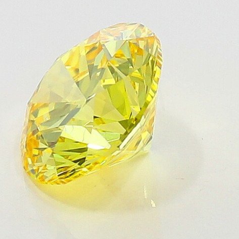 1 pcs Diamant  (Naturfarvet)  - 0.70 ct - Rund - Fancy intense Gul - VVS2 - Gemological Institute of America (GIA)