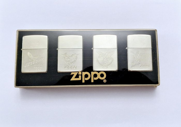 Zippo, Colección Exclusivo 4 Zippos Aguila USA - Lighter - Stål -  (4)