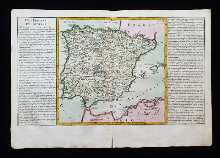 Europa - (Lot af 2) - Spanien / Portugal / De Baleariske Øer; Clouet / Mentelle Chanlaire  Belleyme - [LOT of 2] - Espagne Carte Comparative / De l'Espagne en General - 1761-1780