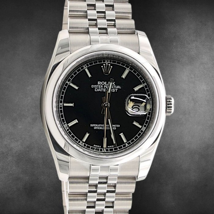 Rolex - Datejust - Black Dial - 116200 - Unisex - 2000-2010