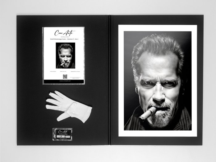 Arnold Schwarzenegger Iconics - Collection n°1 - Serie 1 - On Luxury Black Portfolio COA numbered - 60X42 CM - "Cine Arte" COLLECTOR