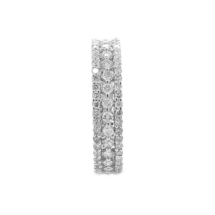 Ring - 14 karat Hvidguld -  0.55ct. tw. Diamant (Natur)