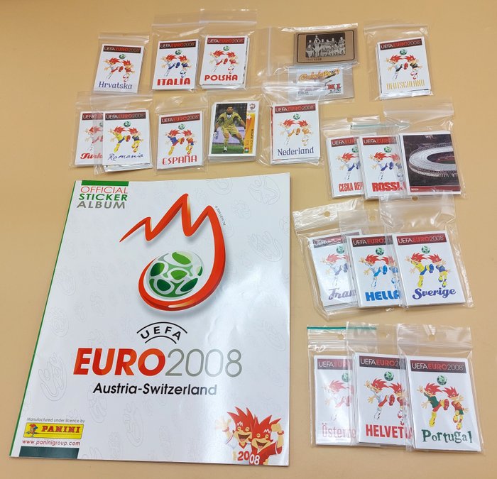 Panini - Euro 2008 - Zlatan Ibrahimović, Cristiano Ronaldo Empty album + complete loose sticker set