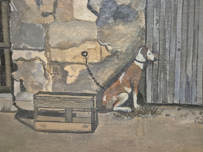 Gabi Weber (geb. 1946) - Neue Sachlichkeit Tierheim mit Hunden