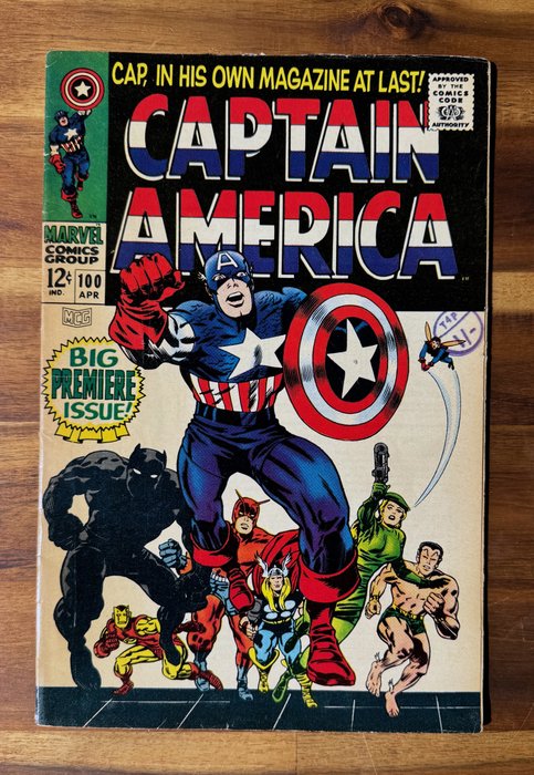 Captain America 100 - Cap in His Own Magazine at Last! - 1 Comic - 1968