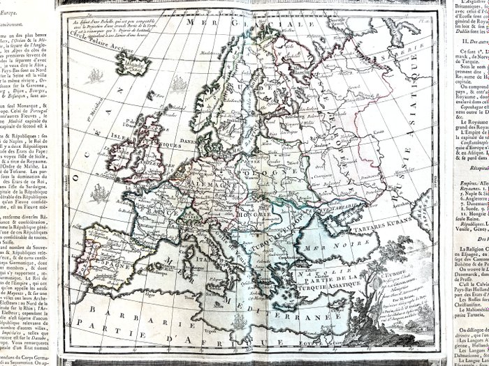 Europa - Frankrig, Espagne, Allemagne, Royaume-Uni, Skandinavien, Grækenland, Italien, Portugal Pologne; Louis Charles Desnos - L'Europe - 1761-1780