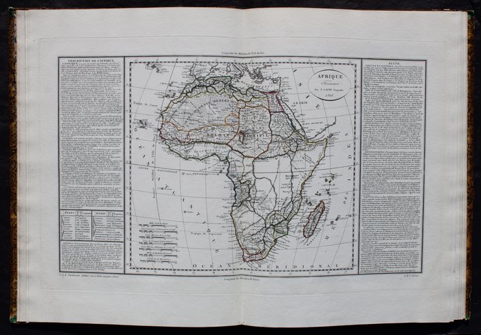 Frankrig - Verdensatlas; MM.Laoie Et Poirson - Nouvel Atlas Elementaire A L`Usage De La Jeunesse, Paris, 14 grenzkolorierte Kupferstich-Karten, - 1801-1820