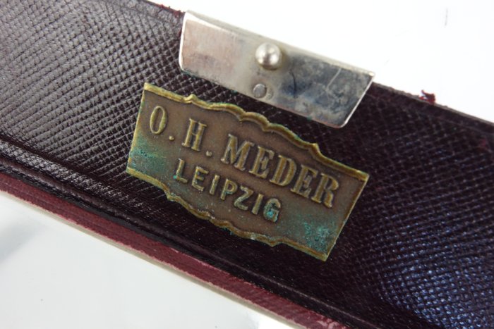 Teaterkikkert - Opera OH Meder Leipzig Luxus Leder Messing 3x15 + Tasche No 118660 (jz109) - 1920-1930