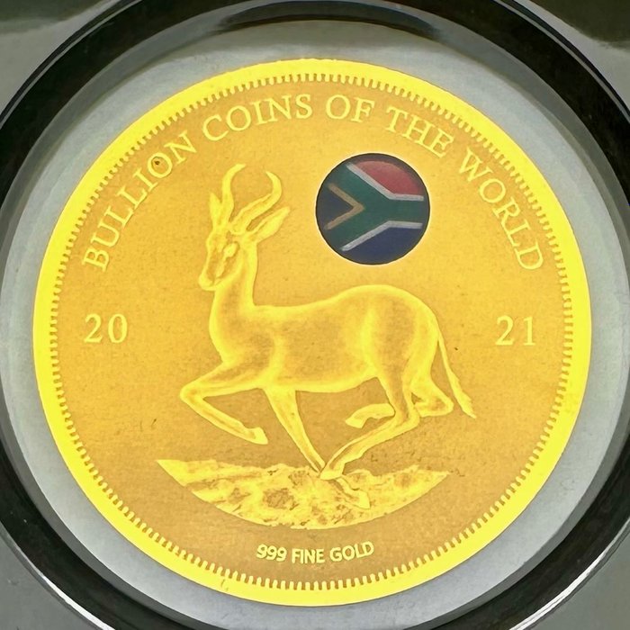 Tchad. 5000 Francs 2021 Springbok, oro 1/200 Oz (.999)  (Ingen mindstepris)