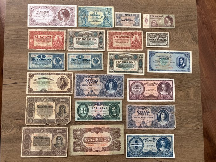 Ungarn. - 39 banknotes - various dates  (Ingen mindstepris)