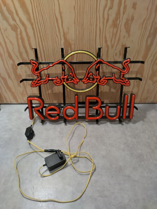 Neonsign Red Bull - Neon lysskilt - Glas, Kobber, Metal