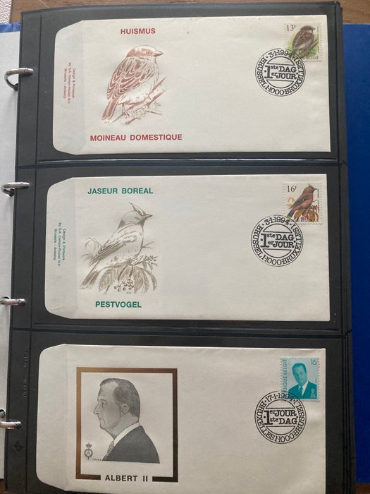 Belgien 1994/1997 - Komplet samling af FDC'er i Leuchtturm album