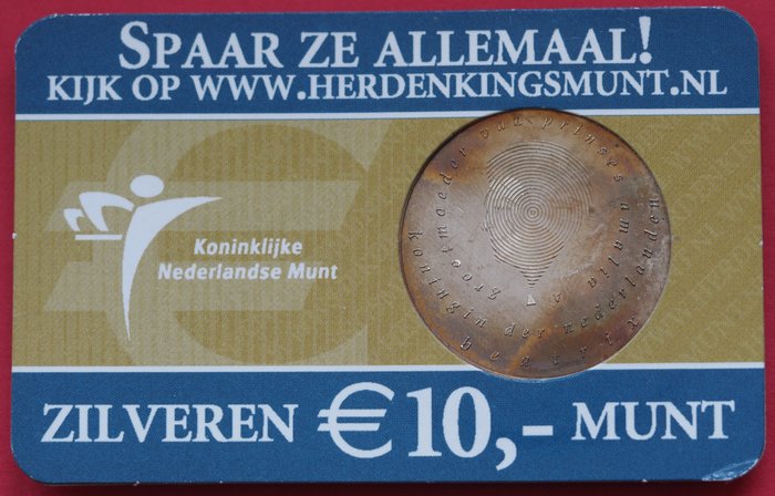 Holland. 10 Euro 2004 "Geboortemunt" coincard  (Ingen mindstepris)