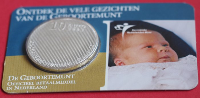 Holland. 10 Euro 2004 "Geboortemunt" coincard  (Ingen mindstepris)