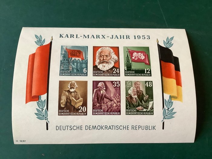 GDR 1953 - Karl Marx blokerer: tandet og tandløs - Michel