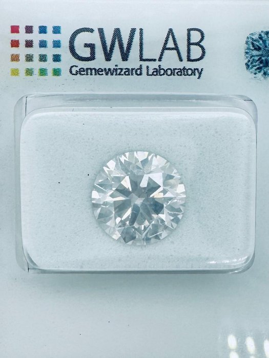 1 pcs Diamant  (Natur)  - 366 ct - Rund - G - SI2 - Gemewizard Gemological Laboratory (GWLab)