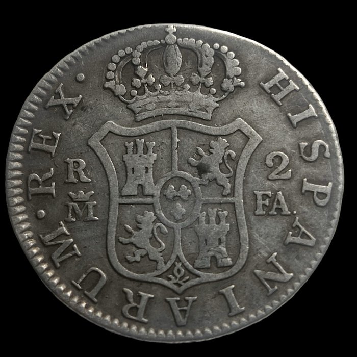 Spanien. Carlos IV (1788-1808). 2 Reales 1804 Madrid FA  (Ingen mindstepris)