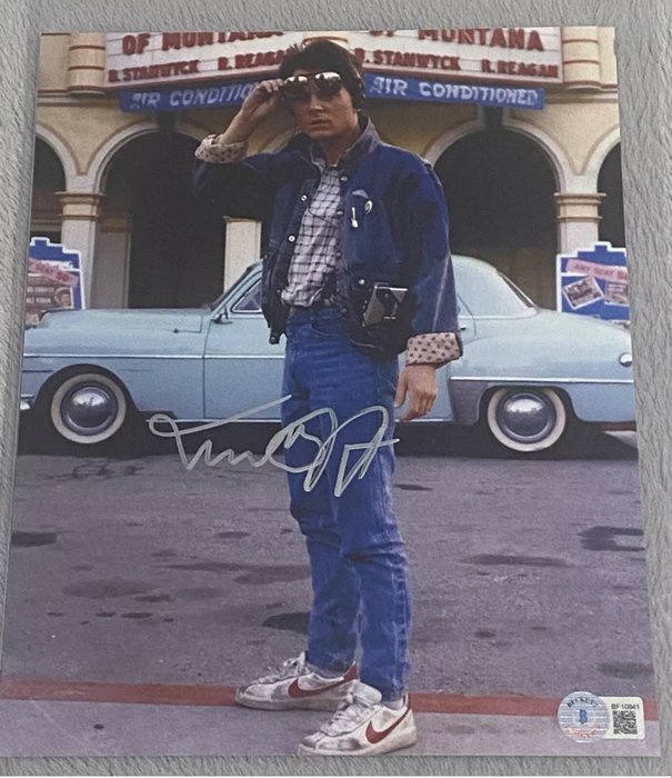 Tilbage til fremtiden - Michael J fox Foto signed  8x10  Beckett HOLO