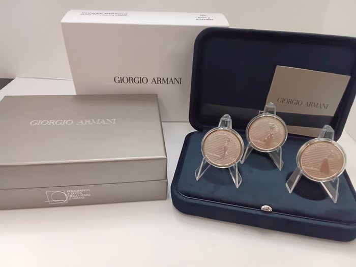 Italien. 5 Euro 2023 "Giorgio Armani" - Trittico