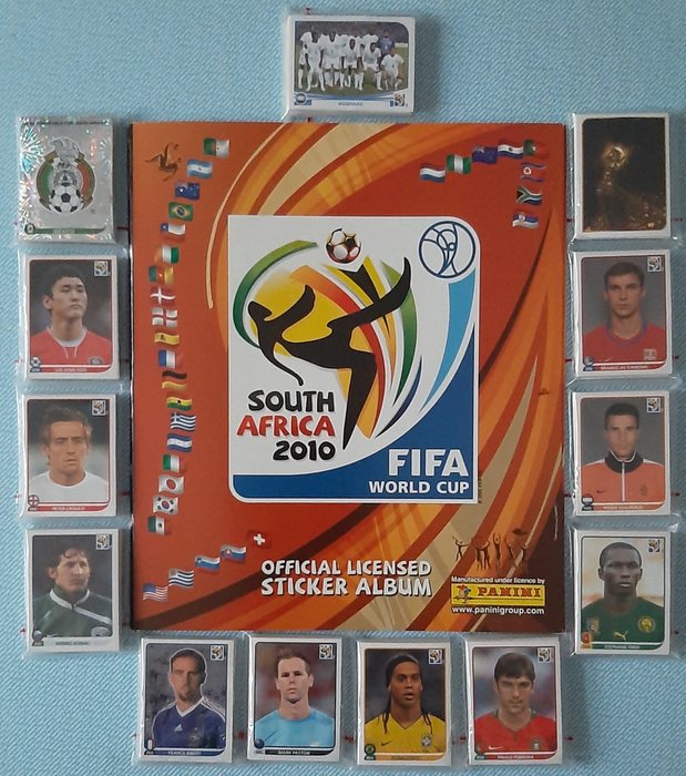 Panini - World Cup South Africa 2010 - Tomt album + komplet løst klistermærkesæt