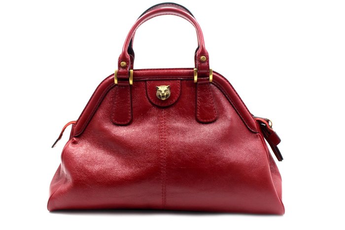 Gucci - rebelle in pelle rossa - Håndtaske