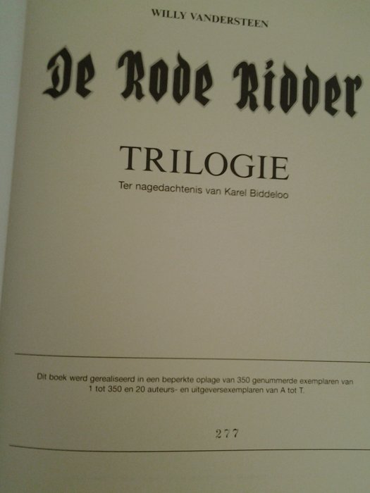 De Rode Ridder Trilogie - drie huurlingen/de duistere bondgenoot/ninja - 1 Album - Første udgave - 2005