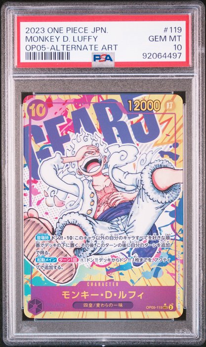 One Piece - 1 Graded card - One Piece - Luffy - PSA 10