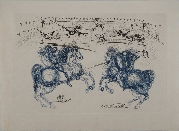 Salvador Dali (1904-1989) - Les Cavaliers bleus