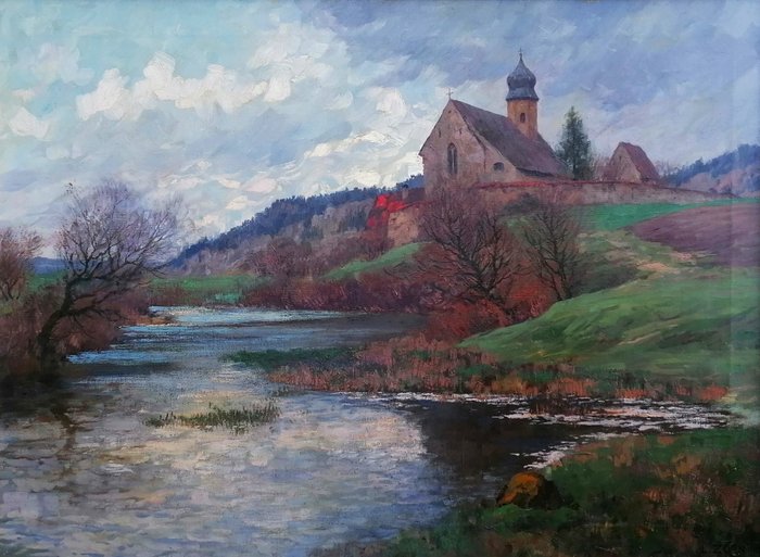 Ludwig Zorn (1865-1921) - Kapelle an der Donau