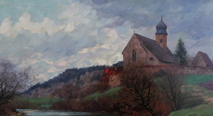 Ludwig Zorn (1865-1921) - Kapelle an der Donau