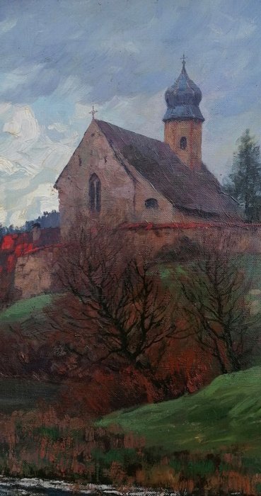 Ludwig Zorn (1865-1921) - Kapelle an der Donau